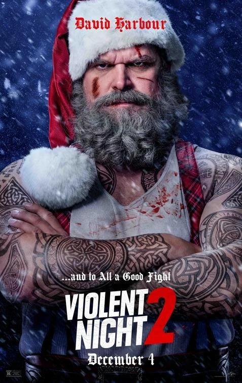 Pôster de Noite Ainda Mais Infeliz: Papai Noel volta à ação em sequência com David Harbour