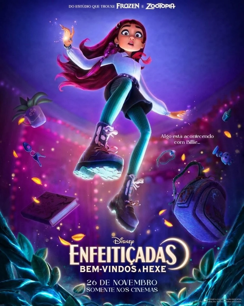 Pôster de Enfeitiçadas: Bem-vindos a Hexe — nova animação da Disney promete uma aventura repleta de magia