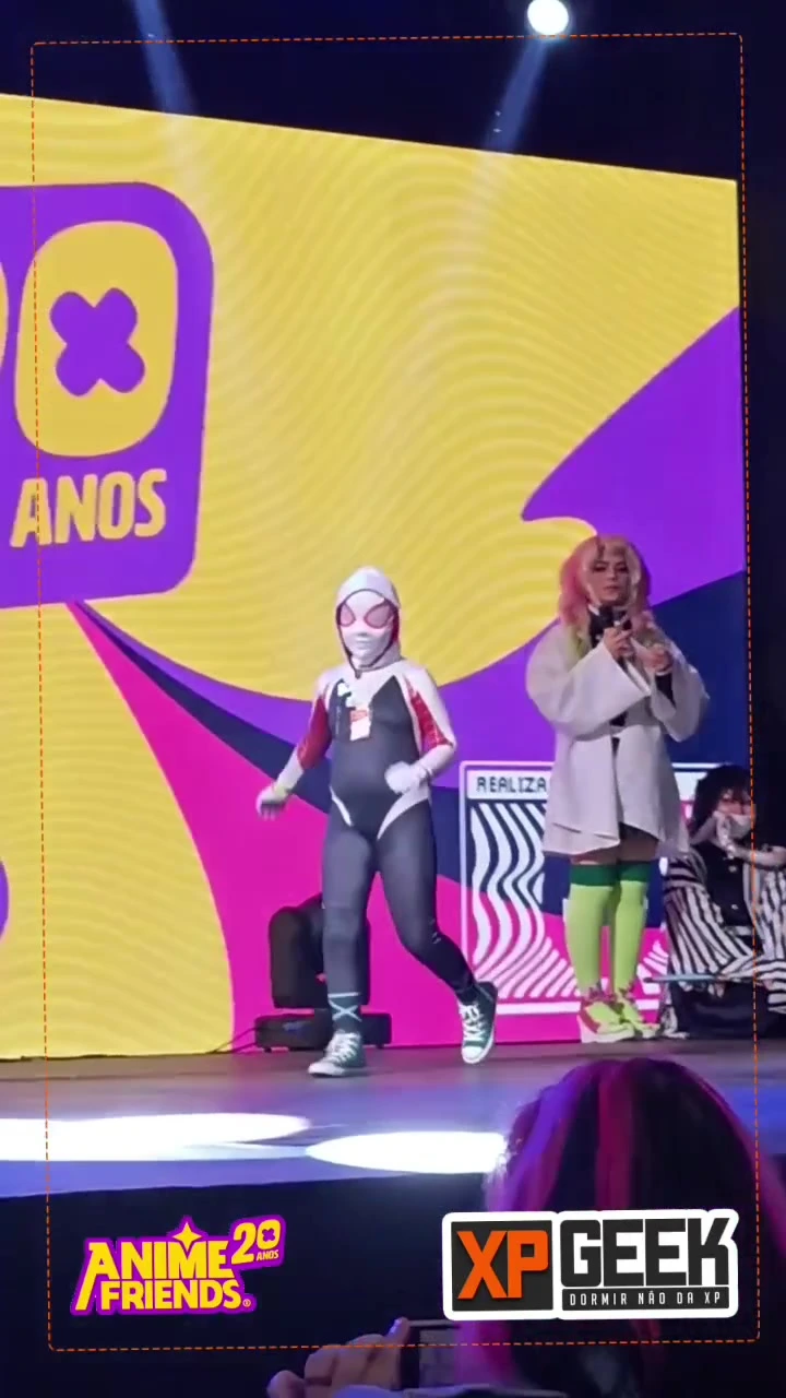 desfile cosplay Kids Anime Friends 2023 #spiderman #spidergwen #cosplay #comic #animefriends2022