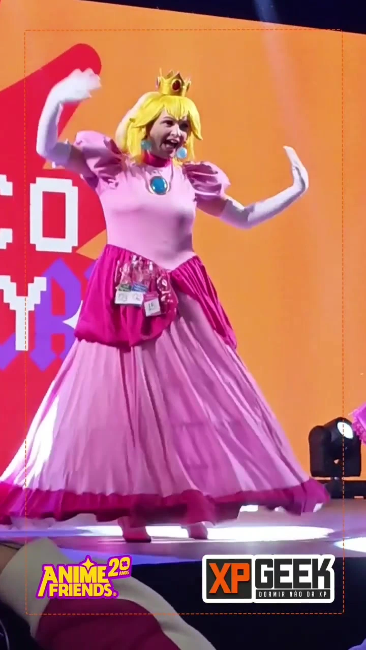 desfile cosplay Anime Friends 2023 #cosplay #mariobros #princesspeach #game #animefriends2023