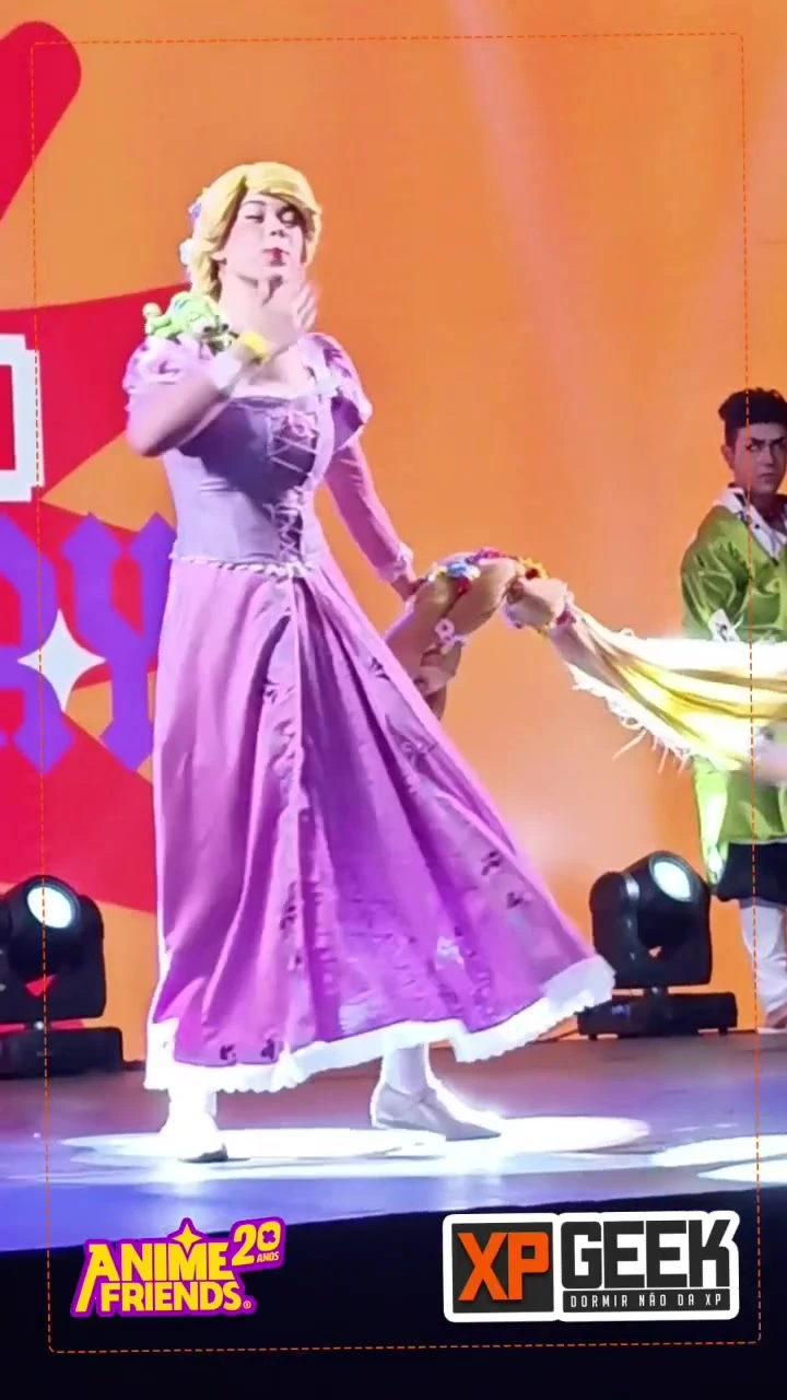 desfile cosplay Anime Friends 2023 #cosplay #disney #enrolados #animefriends #animacao